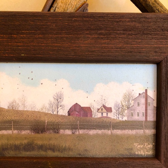 FRAMED FARMHOUSE PICTURE Rustic “Rural Route” USA - Picture 10 of 11
